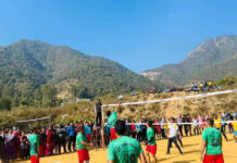 गढीमा शिक्षक भलिबल सुरुः उद्घाटन खेलमा भानु मावि विजयी