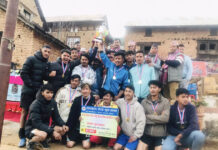 जिल्लास्तरीय भलिबलको उपाधि विनयबाबु स्मृति प्रतिष्ठानलाई