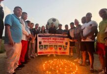 एन्फा एकेडेमीका दिवंगत खेलाडीको स्मृतिमा दीप प्रज्ज्वलन