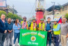 मेची–महाकाली साइकल यात्री हेटौंडामा