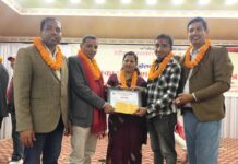 समाज संवाददाता रोहित थापा सम्मानित