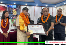 हेटौँडामा साम्बालाई ५० हजारसहित सम्मान, संघर्षसँगै सफलता पाएँ : साम्बा