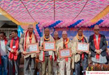 प्रगति माविको स्वर्ण महोत्सव : पूर्वप्रअलाई सम्मान, संस्थापक प्रअको शालिक बनाइयो