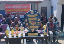 थाहा नगरमा शिक्षक भलिबल सुरु