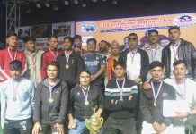 जिल्लास्तरीय पुरुष भलिबल प्रतियोगिताको उपाधि मंगलेश्वरले जित्यो