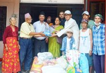 बृद्धाश्रमलाई नगद ४० हजारसहित खाद्यान्न सहयोग