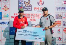 प्रधानमन्त्री कप क्रिकेट : अर्जुनको शतकमा त्रिभुवन आर्मीको फराकिलो जित